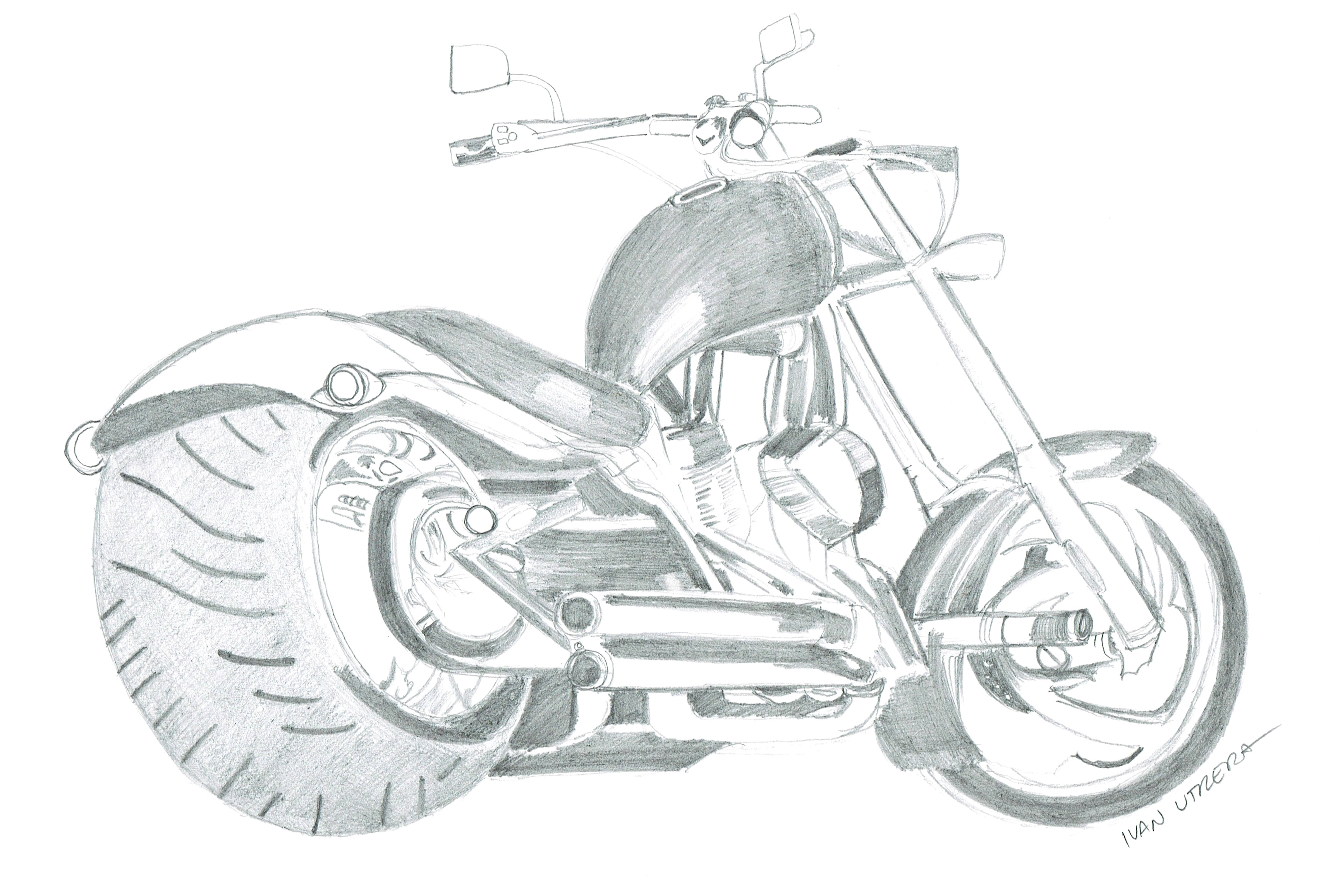 motocicleta a lápiz | Ivan Utrera